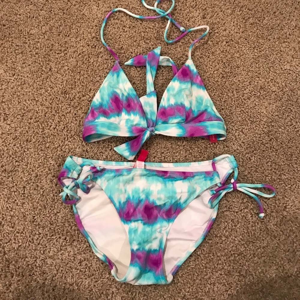 Victoria’s Secret blue & purple tie dye bikini